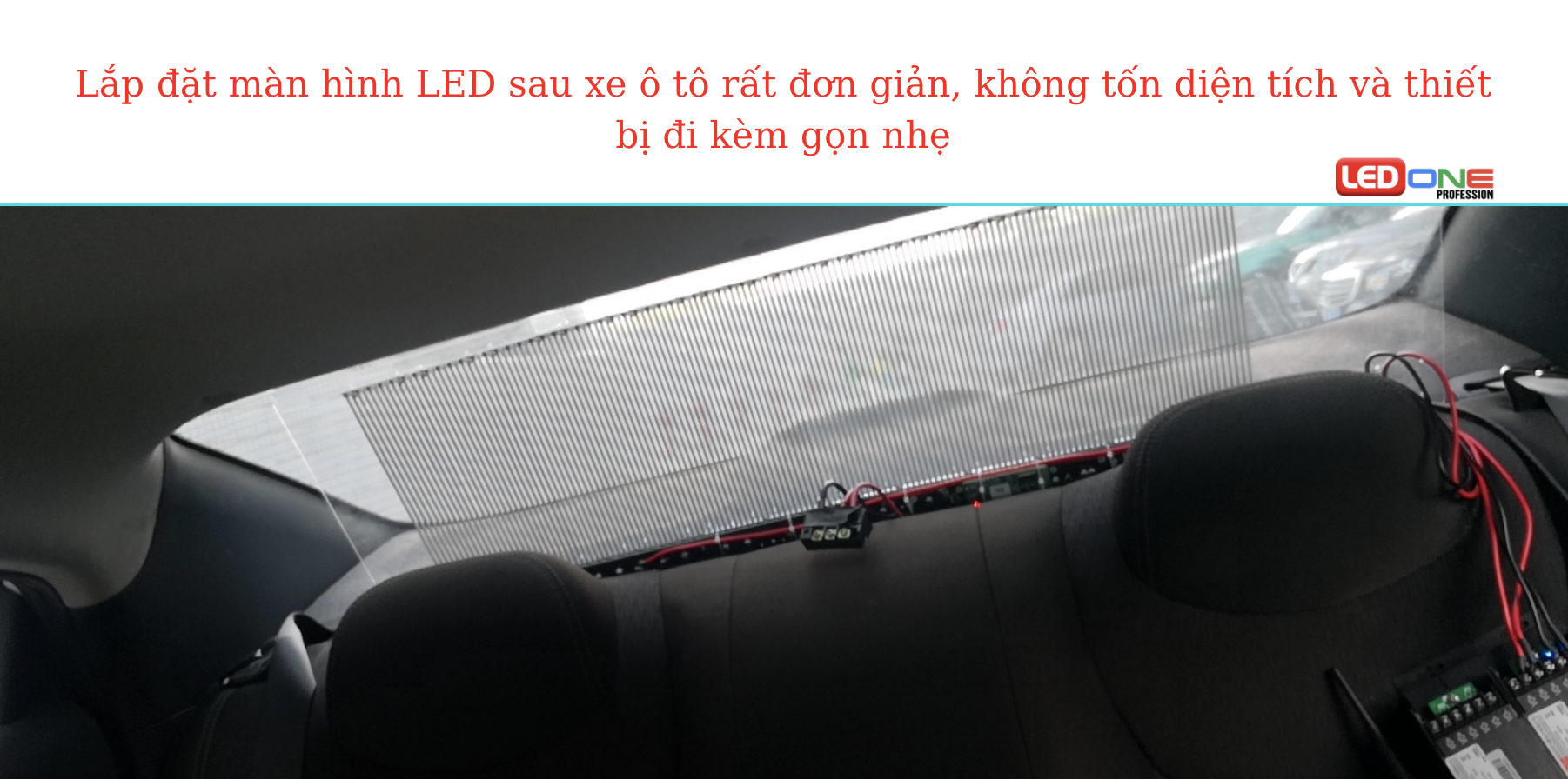 Màn hình LED quảng cáo sau xe ô tô