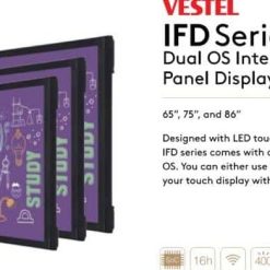 Màn hình quảng cáo cảm ứng Châu Âu 86 inch Dual OS Interactive Flat Panel Displays - LEDONE
