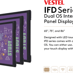 Màn hình quảng cáo cảm ứng Châu Âu 75 inch IR Interactive Panel Displays - LEDONE