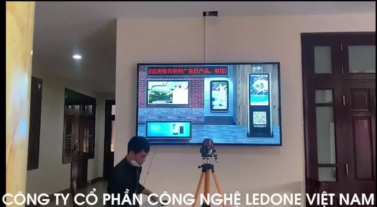 Lắp đặt màn hình quảng cáo LCD 100 inch cho cục Hậu Cần số 5 Nguyễn Tri Phương, Hà Nội