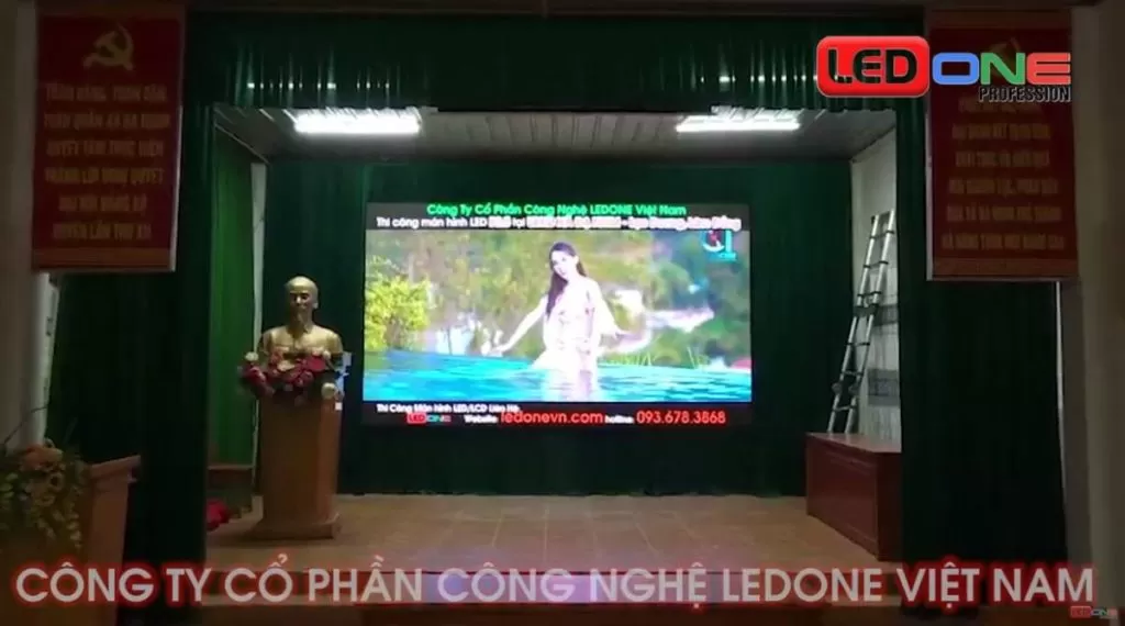 Thi công màn hình Led P2.5 UBND Xã Đạ Nhim, Lạc Dương, Lâm Đồng