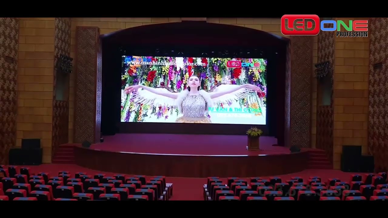 Thi công màn hình LED P2.5 phòng Hội trường Trung tâm Hội nghị Tỉnh Bắc Giang - Gói thầu 80m2 do LEDONE Miền Nam thực hiện