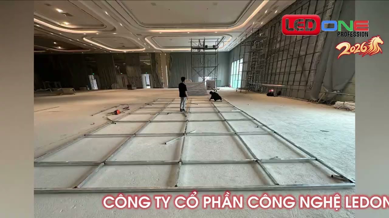 Thi công màn hình LED siêu lớn tại phòng hội trường tầng 3 khách sạn Pullman Ninh Bình - Giai đoạn 1 | LEDONE Miền Nam